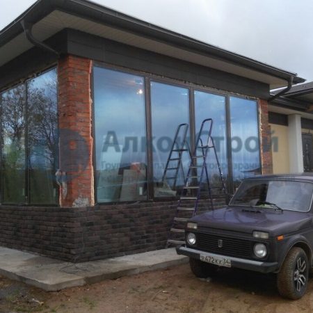 Пос. Тихий Берег остекление беседки